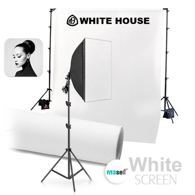 استودیو عکاسی سفید White Studio Kit به همراه سافت باکس LED دار