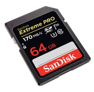 کارت حافظه SanDisk 64GB Extreme PRO 170MB/s UHS-I SDXC ( با گارانتی )