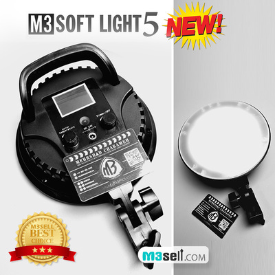 نور SMD سینمایی M3 Soft Light 5 NEW ( دو کلوین ریموت کنترل + LCD )