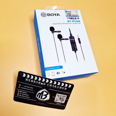 میکروفون یقه ای Boya M1DM دو میکروفونه اصلی ورژن 2020