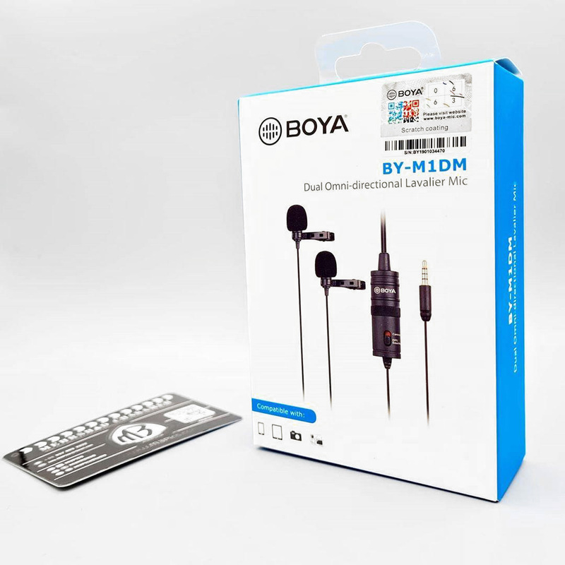میکروفون یقه ای Boya M1DM دو میکروفونه اصلی ورژن 2020