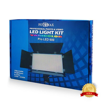 نور فلات Pro LED 600 ( پک اصلی حاوی باطری سوبل و شارژر و کنترل )